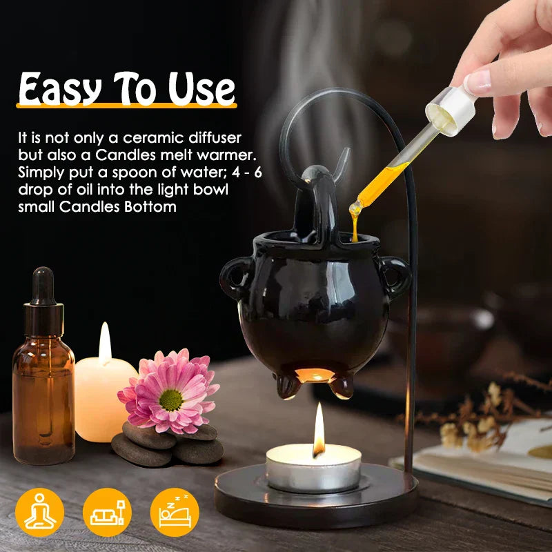 Ceramic Essential Oil Burner & Tealight Holder-3