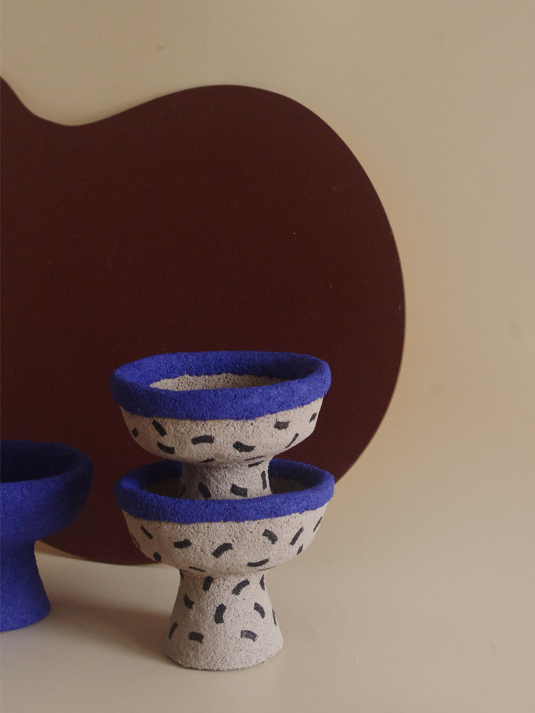 Hand-Painted Rustic Ceramic Candle Holder-2